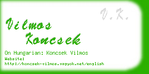 vilmos koncsek business card